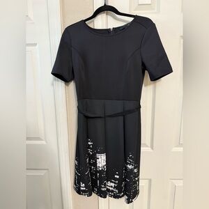 Elie Tahari DesigNation NYC Fit & Flare
Black Midi Dress Scuba Fabric Size 6